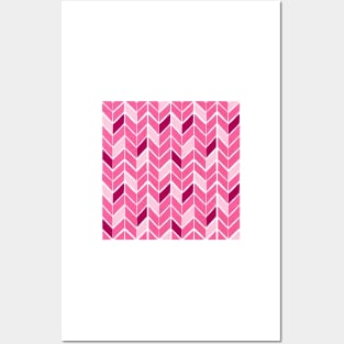 Chevron Pattern - Hot Pink Palette Posters and Art